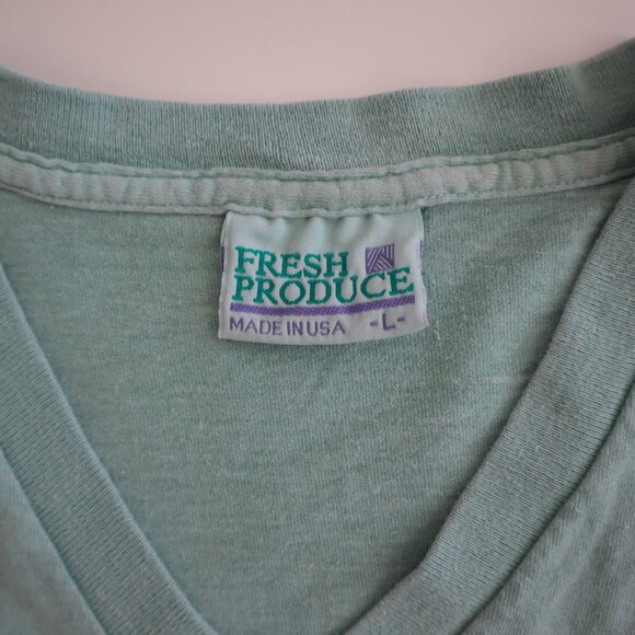 Vintage 90s Fresh Produce Cape May V-Neck Tee | L - Picture 2 of 6